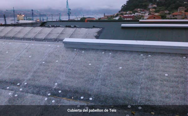 Obra de Impertex Vigo, S.L. en el Pabellón de Teis