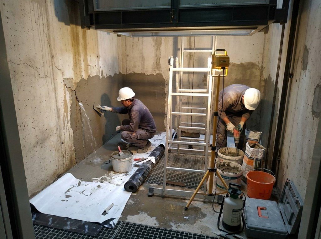 Foto 1 Impermeabilización de fosos de ascensor y salas técnicas en Vigo
