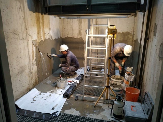Impermeabilización de fosos de ascensor y salas técnicas en Vigo