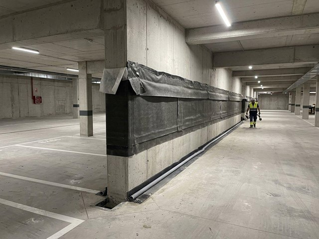 Impermeabilización y drenaje de muros de aparcamientos subterráneos en Vigo